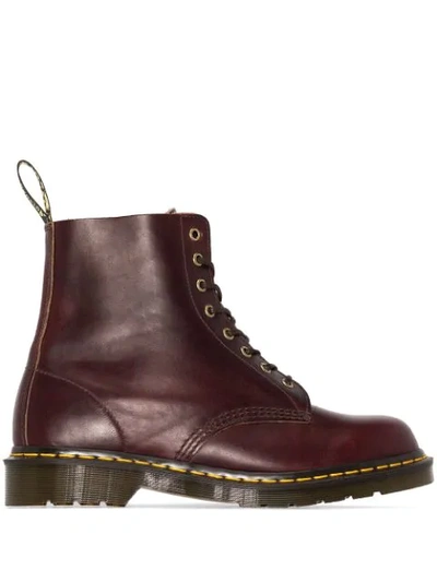 Shop Dr. Martens' 1460 Vintage Lace Up Boots In Red