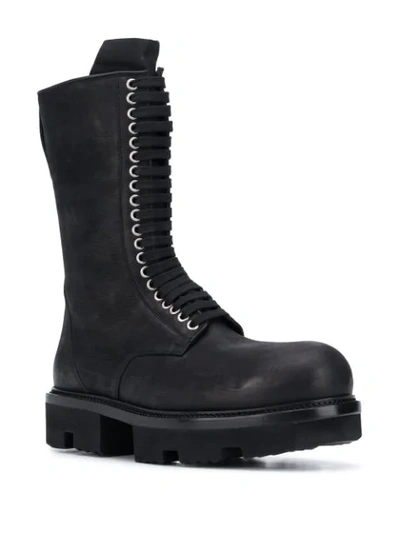 Shop Rick Owens Tecuatl Army Boots In Black