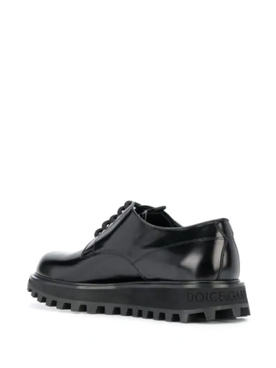 Shop Dolce & Gabbana Ridged Sole Derby Shoes In Black