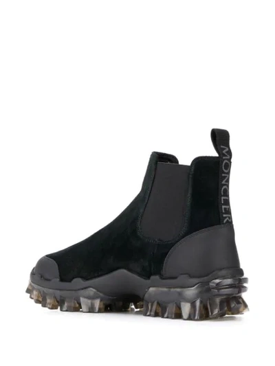 Shop Moncler Panelled Ankle Boots In Black