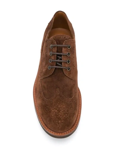 Shop Brunello Cucinelli 'casual Imperiale' Derby Shoes In Brown