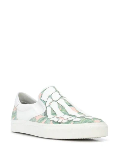 Shop Amiri Skel-toe Slip-on Sneakers In Pink