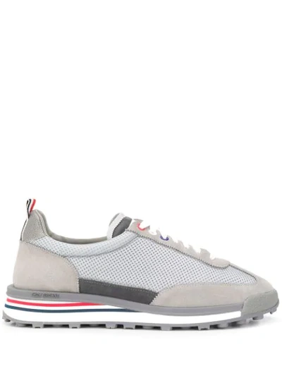 Shop Thom Browne Tech Runner Sneakers In Grey