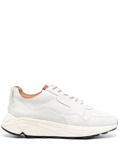 Shop Buttero Chunky-soled Panelled Tonal Trainers In White