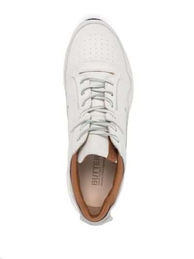 Shop Buttero Chunky-soled Panelled Tonal Trainers In White
