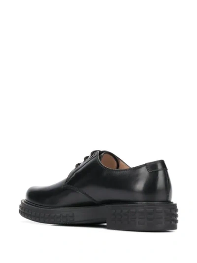 Shop Ferragamo Gancini Derby Shoes In Black