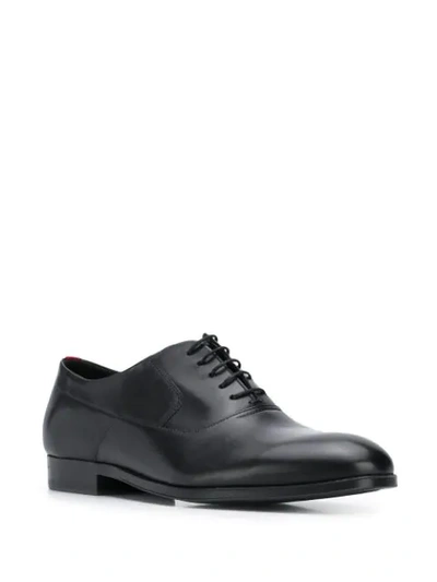 Shop Hugo Boss Low Heel Lace-up Oxford Shoes In Black