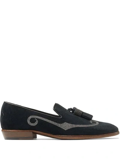 Shop Jimmy Choo Foxley Slippers In Black
