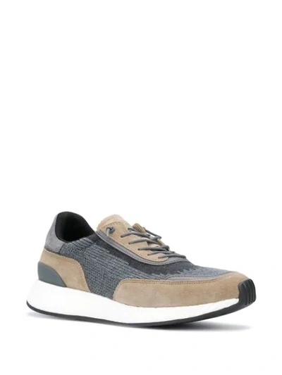 Shop Z Zegna Panelled Low-top Sneakers In Neutrals