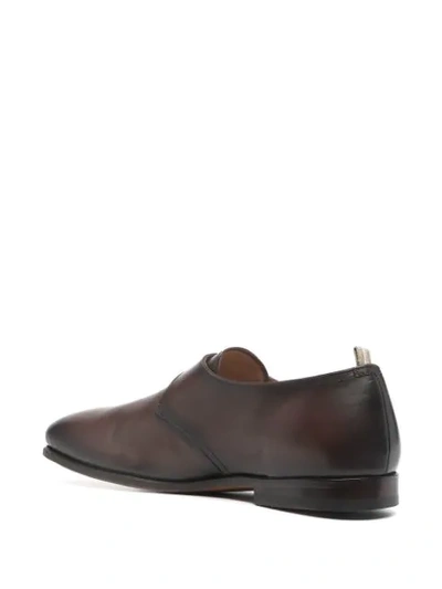 Shop Officine Creative Side-buckle Loafers In Brown