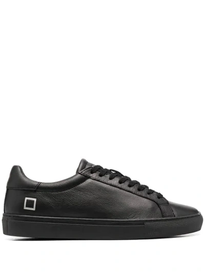 Shop Date Hill Leather Low-top Sneakers In Black