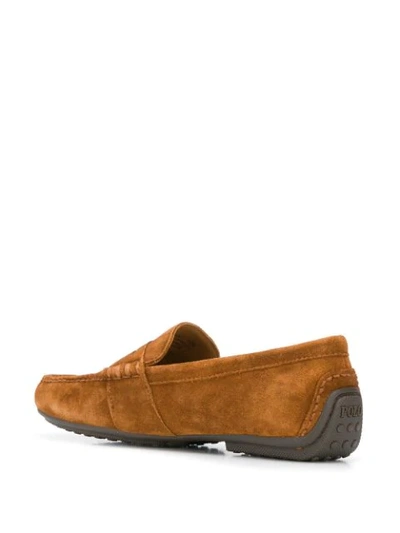 Shop Polo Ralph Lauren Reynold Driving Loafers In Neutrals