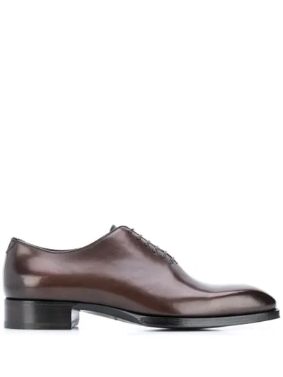 Shop Tom Ford Classic Oxford Shoes In Brown