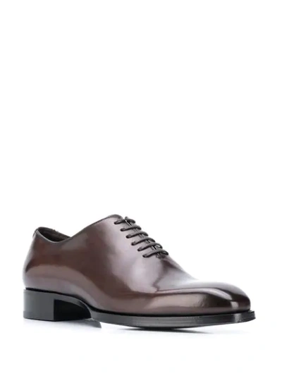 Shop Tom Ford Classic Oxford Shoes In Brown