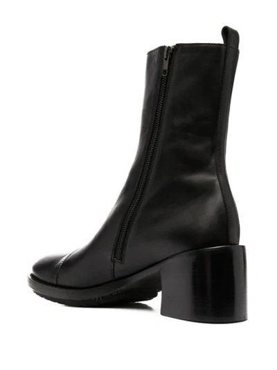 Shop Ann Demeulemeester Chunky Sole Leather Boots In Black