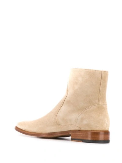 Shop Off-white Clip Zipped Boots In Neutrals