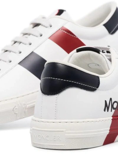 Shop Moncler Montpellier Striped Logo-print Sneakers In White