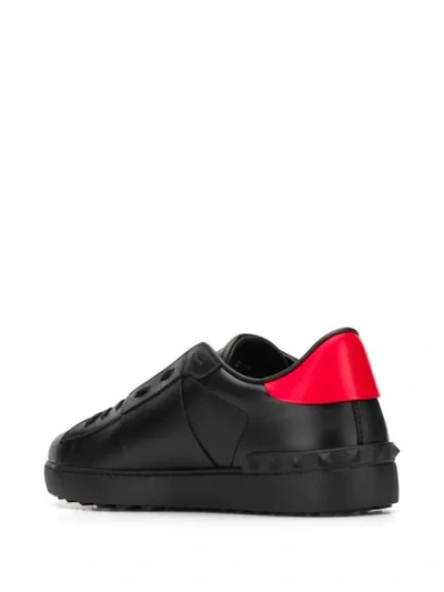 Shop Valentino Vltn Open Sneakers In Black