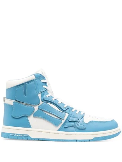 Shop Amiri Skeleton-patch High-top Sneakers In White