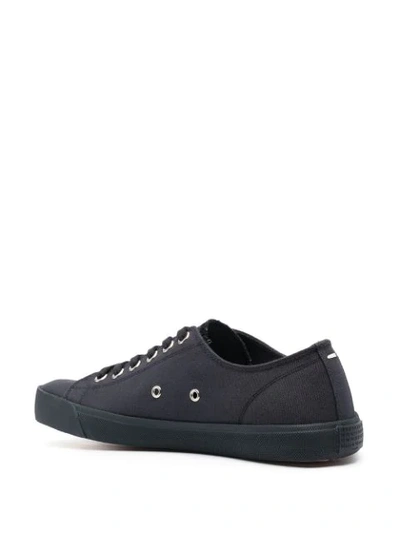 Shop Maison Margiela Tabi Toe Low-top Canvas Sneakers In Blue