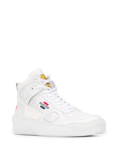 Shop Buscemi High-top Sneakers In White