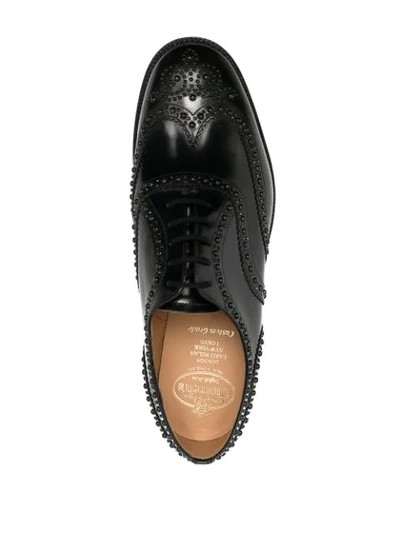 Shop Church's Burwood Met Studded Brogues In F0aab / Black