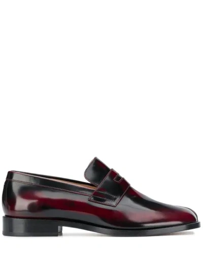 Shop Maison Margiela Tabi Loafers In Red