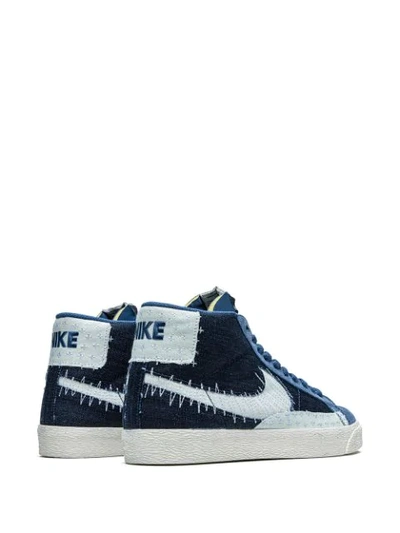 Shop Nike Zoom Sb Blazer "sashiko" Sneakers In Blue