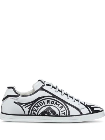 Shop Fendi X Joshua Vides  Roma Sneakers In White