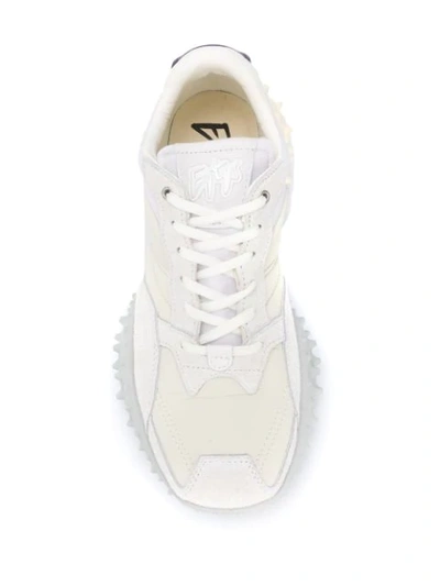 Shop Eytys Fugu Suede Low-top Sneakers In White