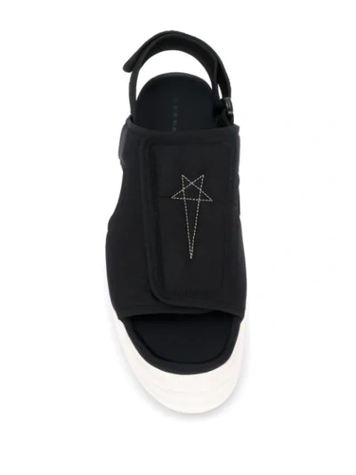 Shop Rick Owens Drkshdw Cut-out Platform Sandals In Black
