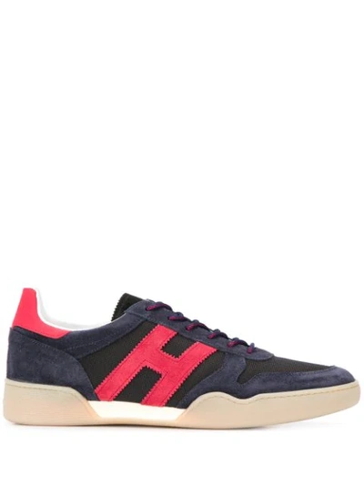 Shop Hogan H357 Low-top Sneakers In Blue