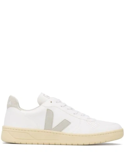 Shop Veja V-10 Low-top Sneakers In White