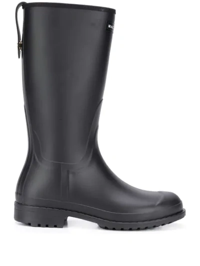 Shop Mackintosh Abington Short Wellington Boots In Black