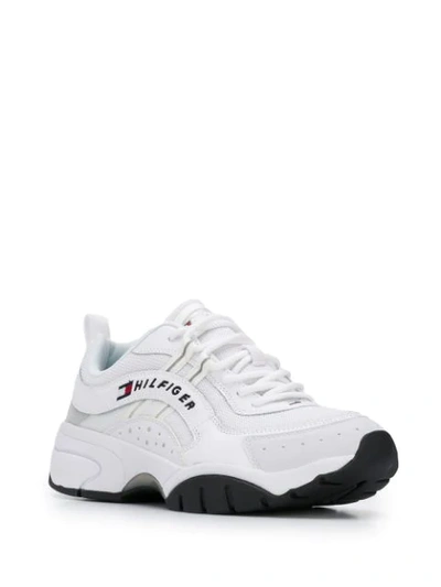 Shop Tommy Jeans Logo Trainers In White