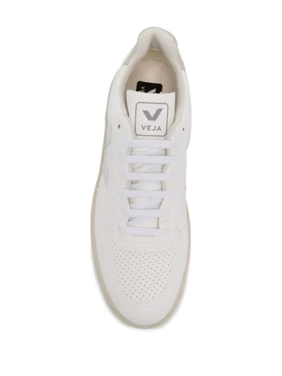 Shop Veja V-12 Low-top Sneakers In White