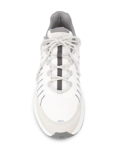 Shop Balmain B-trail Low-top Sneakers In White