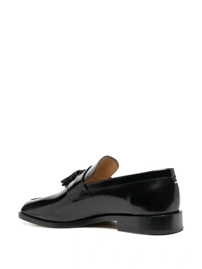 Shop Maison Margiela Tabi Slip-on Loafers In Black