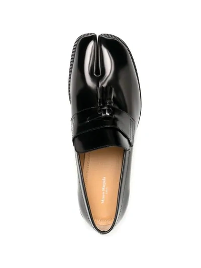 Shop Maison Margiela Tabi Slip-on Loafers In Black