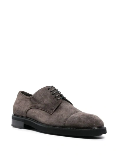 Shop Sergio Rossi Elegance Derby Shoes In Grey
