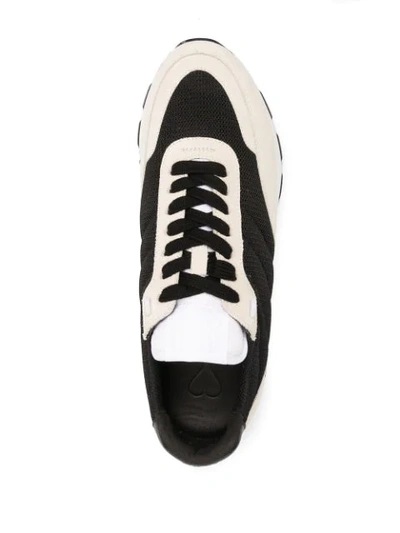 Shop Ami Alexandre Mattiussi Panelled Low-top Sneakers In Black