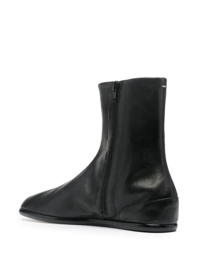 Shop Maison Margiela Polished-finish Ankle Boots In Black