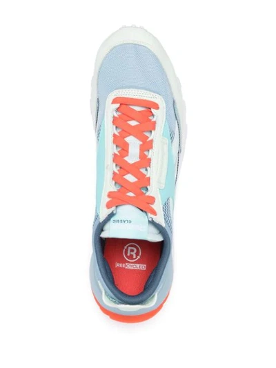 Shop Reebok Panelled Lace-up Sneakers In Blue