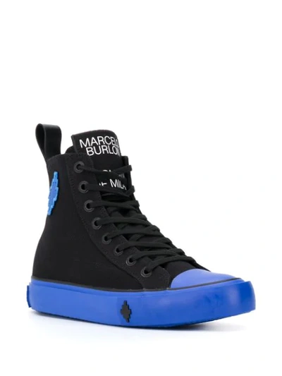 Shop Marcelo Burlon County Of Milan Xxi High-top Vulcanized Sneakers In Black