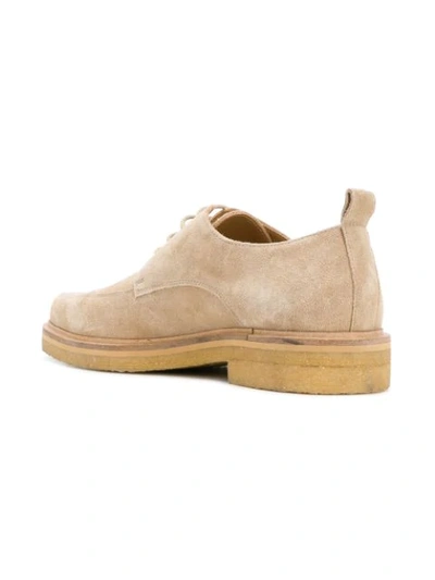 Shop Ami Alexandre Mattiussi Creeper Derbies With Crepe Sole In Neutrals