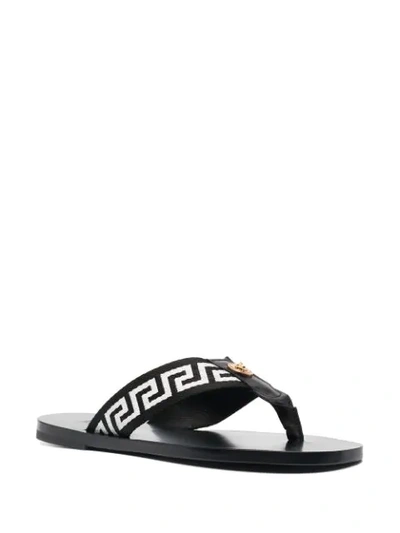 GRECA-MOTIF THONG-STRAP FLIP-FLOPS