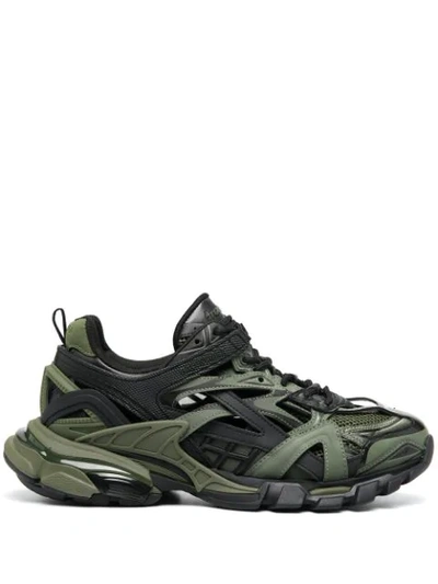 Shop Balenciaga Track 2 Sneakers In Green