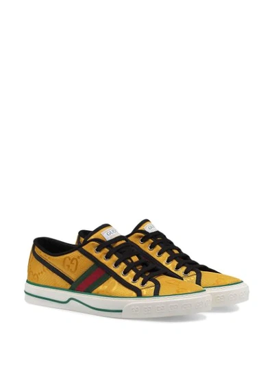 Shop Gucci Off The Grid Gg Tennis 1977 Sneakers In Yellow