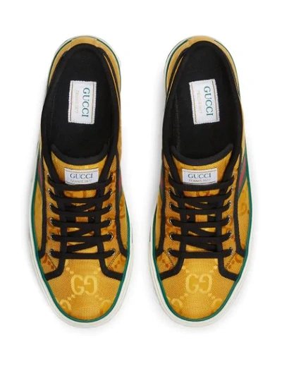 Shop Gucci Off The Grid Gg Tennis 1977 Sneakers In Yellow