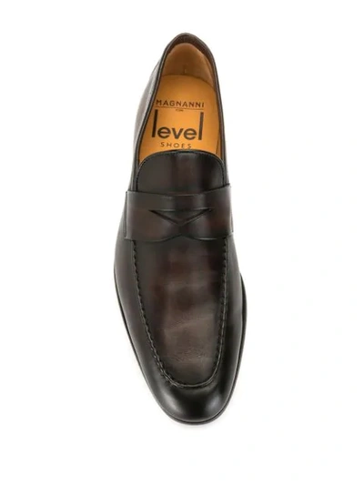 Shop Magnanni Low-heeled Loafers In Brown